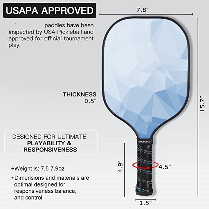 Carbon Fiber Pickleball Paddle-PB002 - Image 2