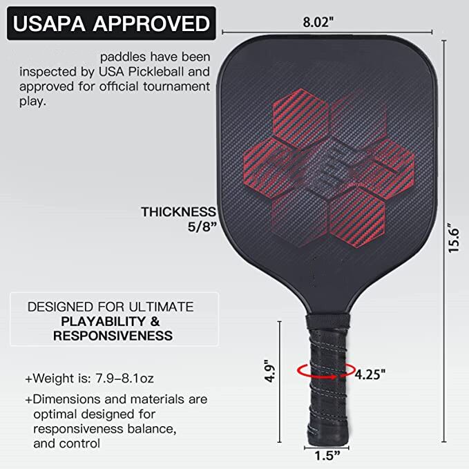 Carbon Fiber Pickleball Paddle-PB006 - Image 3