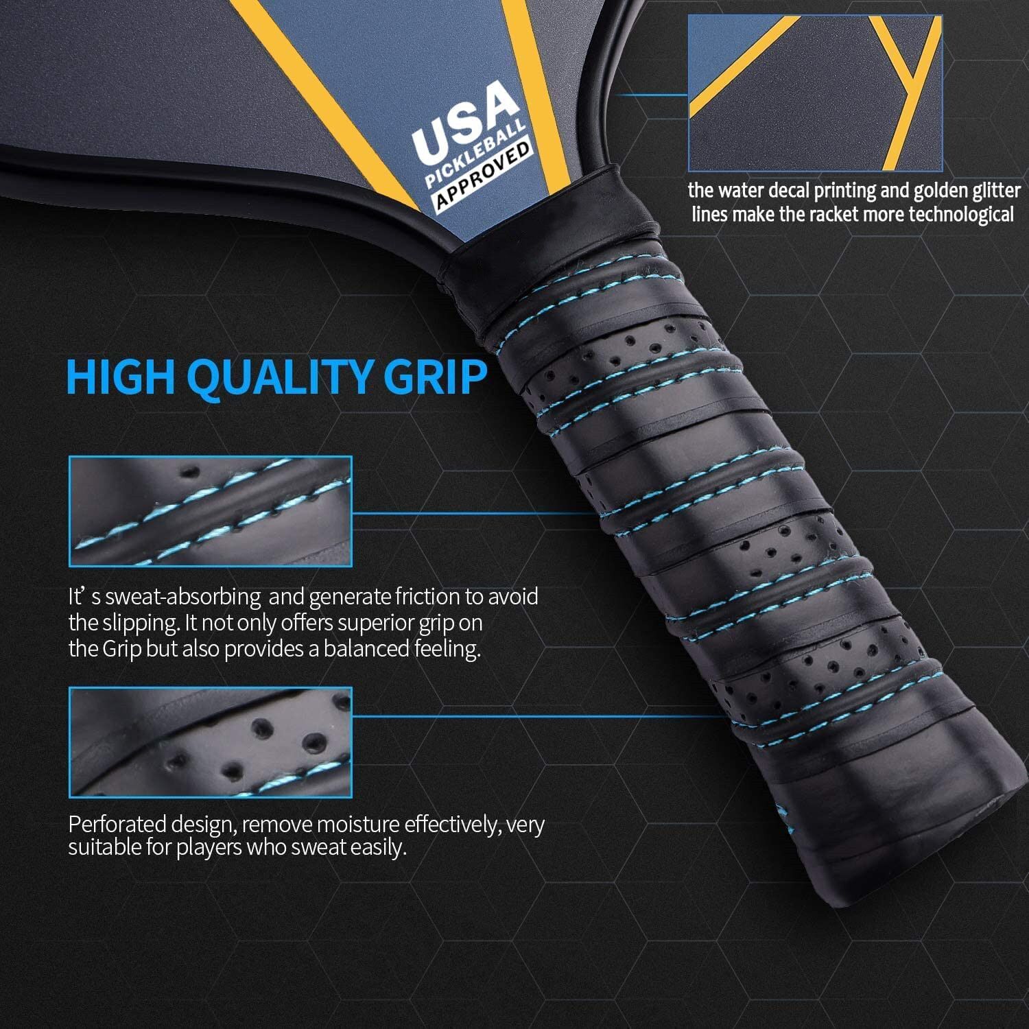 Carbon Fiber Pickleball Paddle-PB001 - Image 5